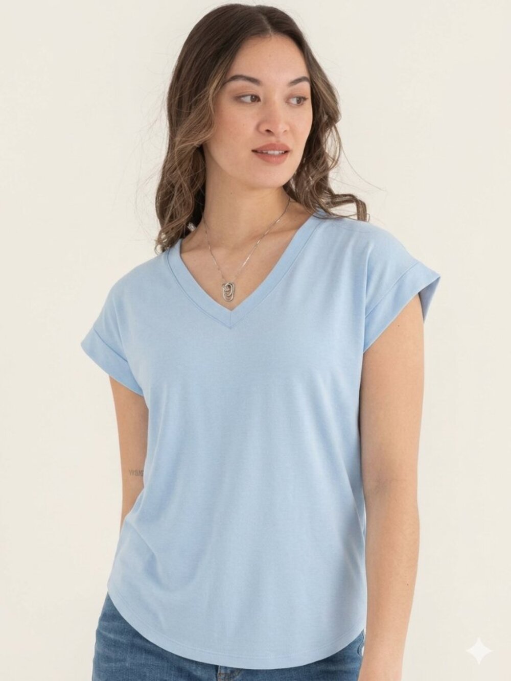 Ricki's Women's Holly Hacci V-Neck Top - Periwinkle* - US S - NWT